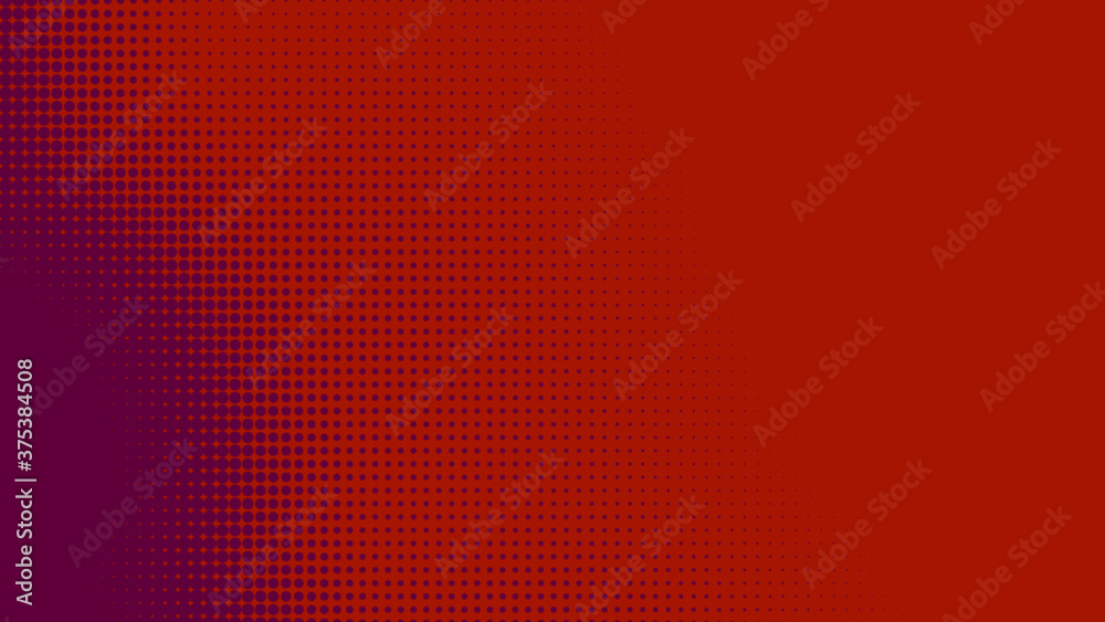 Poster dots halftone red purple color pattern gradient texture with technology digital background. dots pop