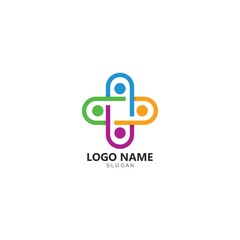 Adoption and community care Logo template vector