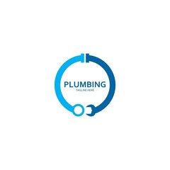 Plumbing logo vector icon illustration