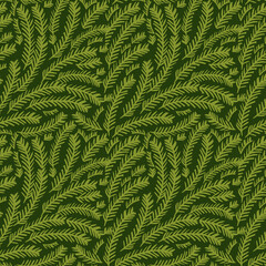 Seamless exotic pattern with tropical leaves . Vector hand draw illustration