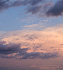 sunset sky with clouds