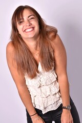 Naklejka premium Jeune femme qui s'amuse