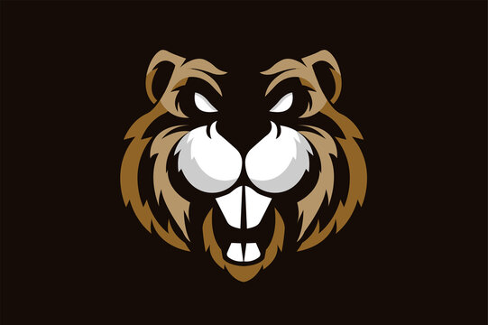 Abstract beaver logo mascot