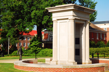The monument to James Meredith, the first African American to attend the University of Mississippi
