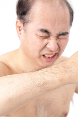 Obraz premium 中年男性の体毛