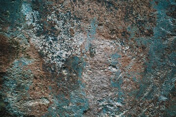 変色したコンクリートの壁（横）