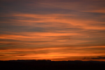 Fototapeta premium red sunset sky