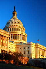 Obraz premium Late Afternoon Light on the US Capitol