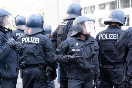 Polizei, Demonstration, Berlin, Corona