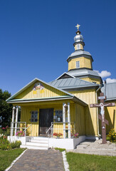 Fototapeta na wymiar Wooden Nicholas Church in Novgorod-Seversky, Ukraine 