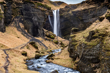 Kvernufoss, a waterall in south Iceland