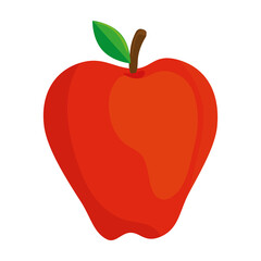 apple red fruit on white background vector illustration design