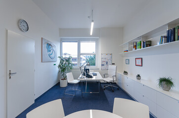 Empty white hospital clinic office consulting room