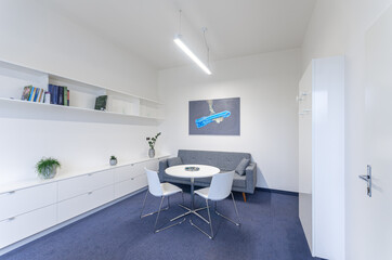 Empty white hospital clinic office consulting room