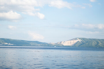 mountain view from the sea, view from the sea, view of the sea and mountains