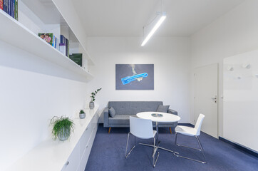 Empty white hospital clinic office consulting room
