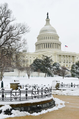 U.S. Capitol Building in the snow - Washington D.C. United States of America
