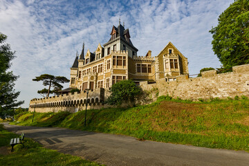 Fototapeta na wymiar a Neo-Gothic English house in Dinard, France