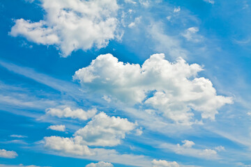 blue sky and white clouds