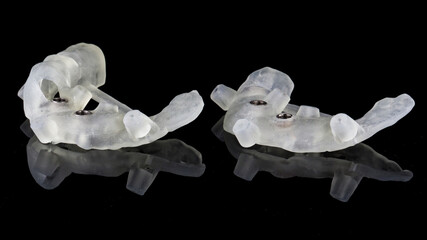 surgical dental templates for implantation of eight implants