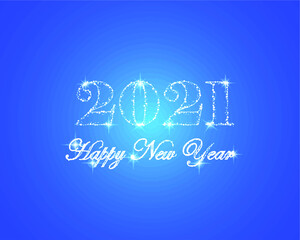 Naklejka na ściany i meble happy new year 2021 background