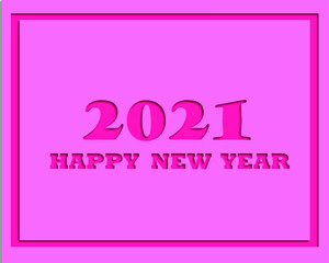 2021 new year pink background for card