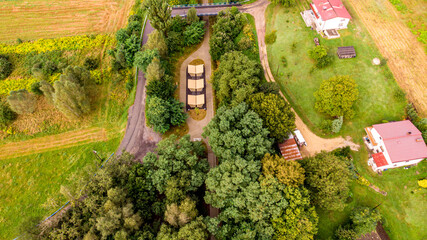 miejsce postojowe na trasie rowerowej, Żelazny Szlak Rowerowy z lotu ptaka