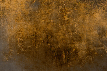 Golden scraped grungy background