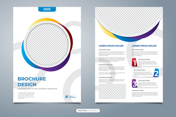 brochure template design vector in a4 paper size