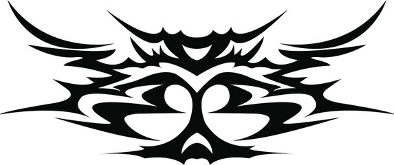 black and white tattoo design