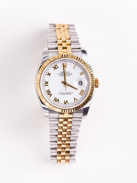 Gold and stainless steel mans watch