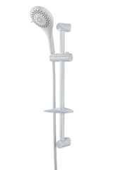 Steel shower on a white background
