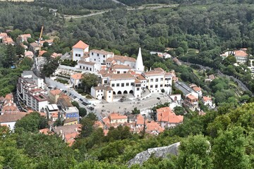 Fototapeta na wymiar Aerial view of a palace