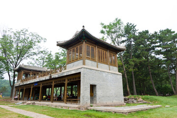 loft building in a Chinese ancient garden