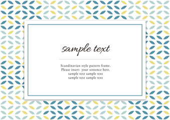 北欧風のパターンのフレーム