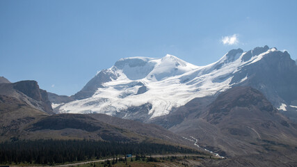 Glacier capped mountains