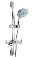 Steel shower on a white background