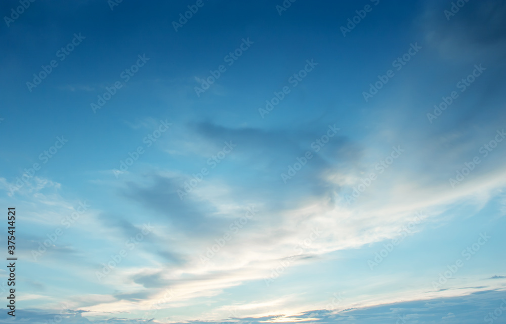 Canvas Prints blue sky of sea with soft clouds background