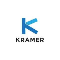 K, Kramer Logo Vector Simple and typography
