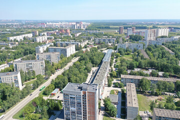 Panorama of the Kirovsky district, the city of Novosibirsk