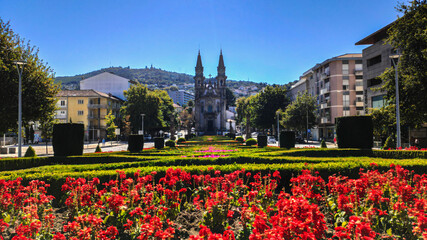 Obraz premium Guimarães church of our lady of consolation and holy steps, Portugal.
