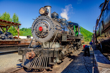 Obraz premium old steam train