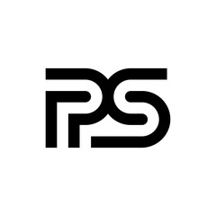 Letter PS logo template - obrazy, fototapety, plakaty