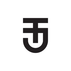 Letter TJ JT logo design