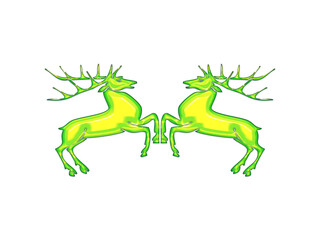 Fototapeta premium Two deer stags fighting