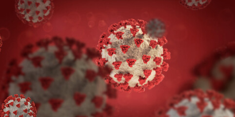 corona virus covid-19 illustrative symbolic virus background 3d-illustration