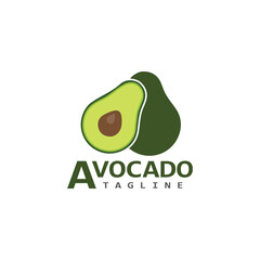 Avocado vector icon illustration design