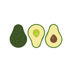 Avocado vector icon illustration design