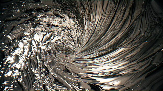 Monochromatic Modern Abstract Looping Torrent Texture Background Loop