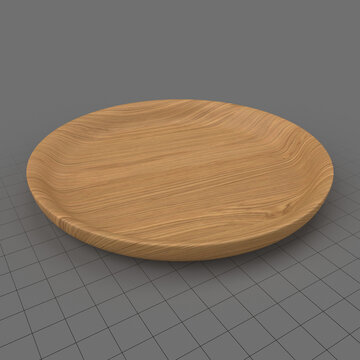 Wooden round plate